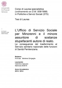 L’Ufficio di Servizio Sociale per Minorenni - Tesi in Giurisprudenza