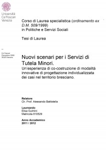Nuovi scenari per i Servizi di Tutela Minori