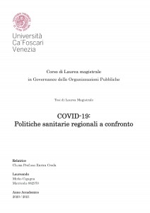 COVID-19: Politiche sanitarie regionali a confronto - Tesi in Economia