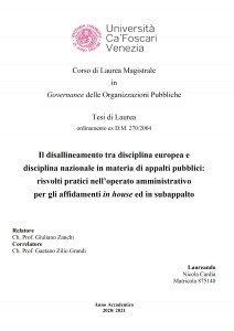 Il disallineamento tra disciplina europea e disciplina nazionale in materia di appalti pubblici