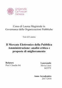 Il Mercato Elettronico della Pubblica Amministrazione - Tesi in Economia